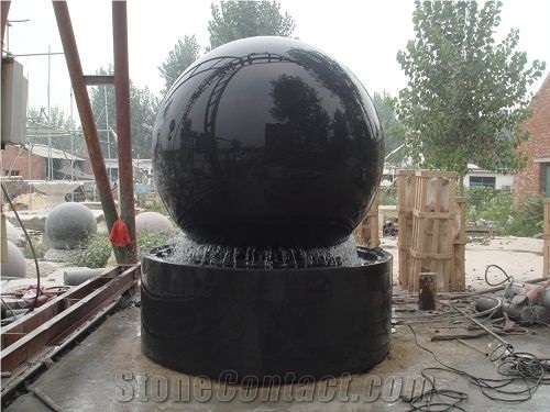 Marble Sphere Fountain Carving