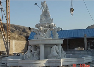 White Marble Sculpture Fountain Carving