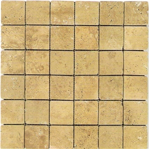 Noce Tumbled Travertine Mosaic