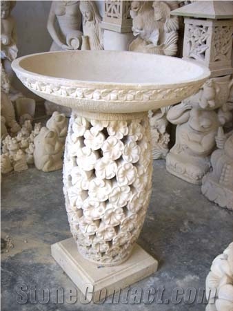 Sandstone Stand and Bowl