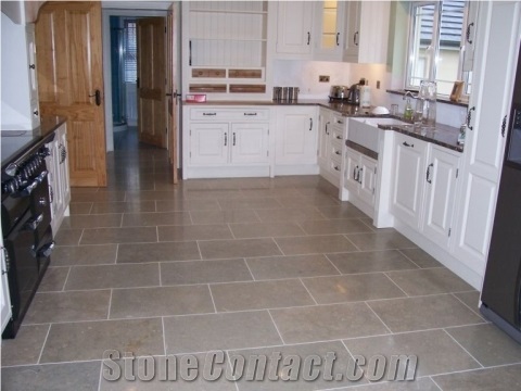 Seafossil Honed Marble Floor Tile