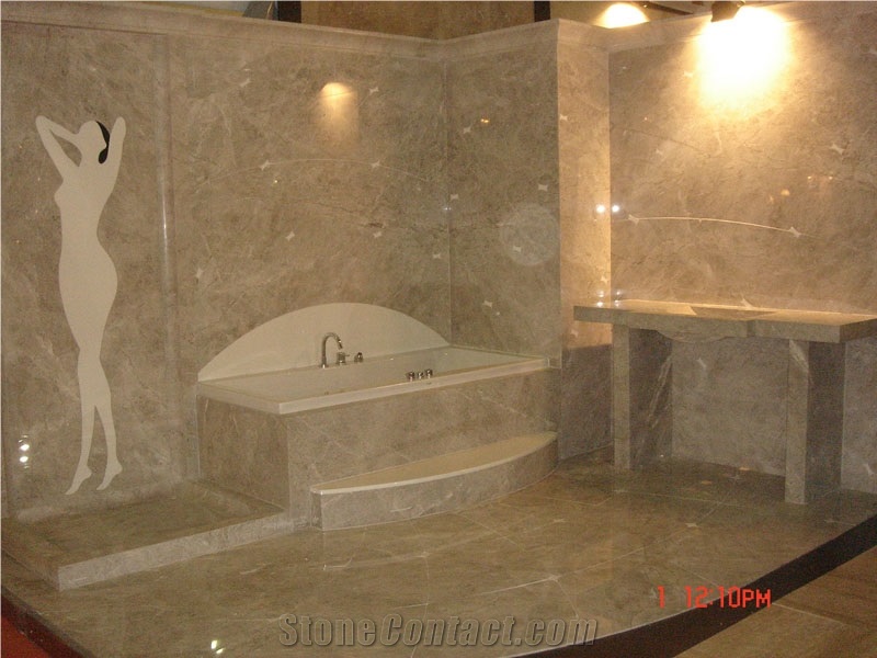 Ramon Gray Limestone Bath Design, Grey Limestone