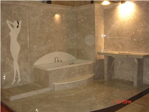 Ramon Gray Limestone Bath Design, Grey Limestone