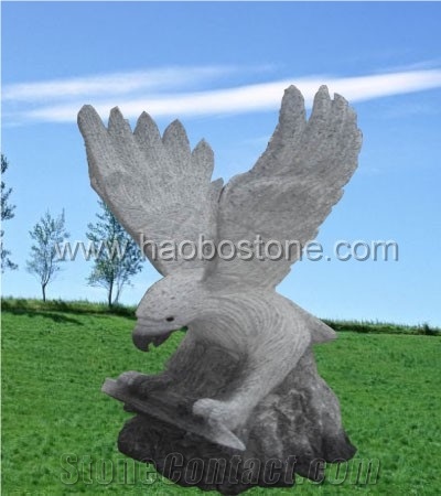 Granite Eagle Engraving Stone, Animal Stone Sculpture