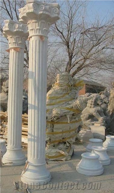 White Marble Column and Pillar