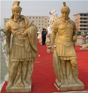 Yellow Marble Human Sculpture