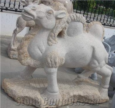 Beige Granite Animal Sculpture