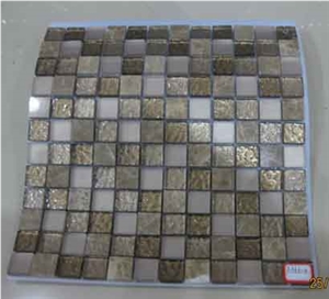 Marble with Glass Mixed Mosaic L233-4