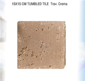 Tumbled Travertine Crema Tiles