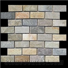Mosaic Slate Stone - Yellow and Gray Color