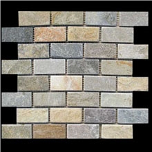 Mosaic Slate Stone - Yellow and Gray Color