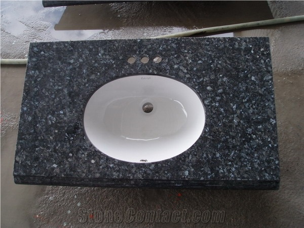 Vanity Top - Blue Pearl Granite from China - StoneContact.com