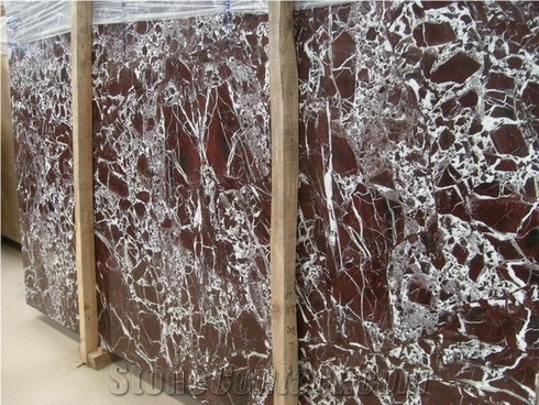 Rosso Lepanto Red Marble Slabs & Tiles, Italy Red Marble