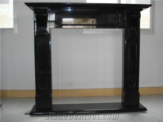 Absolute Black Granite Fireplace