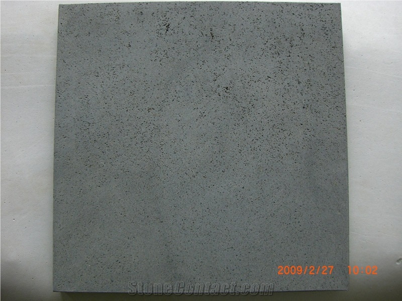 Black Andesite Basalt Floor Tiles Honed 400