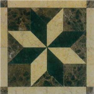 Beige and Green Marble Mix Mosaic 006