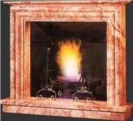 Red Marble Fireplace