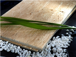 Ceramic Backing Travertine Tiles