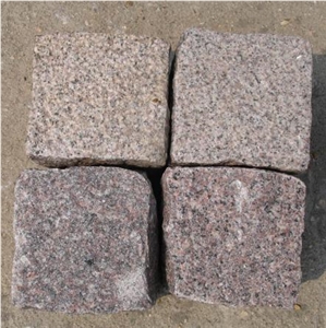 Pink Granite Cube Stone Yx-Sc04