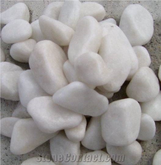 Sell White Marble Pebble Stone