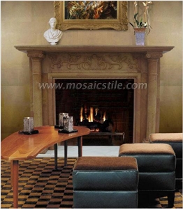 Coffee Brown Marble Fireplaces