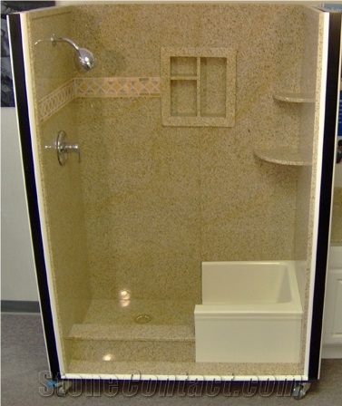 Yellow Granite Tub Surrounds, Shower Panels