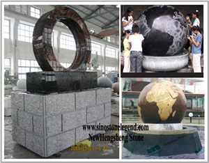 China Black Granite Fountain Ball-3