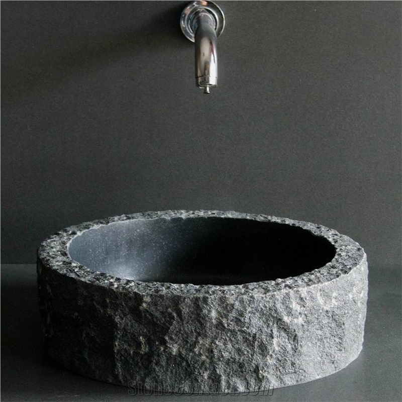 Black Basalt Round Sinks
