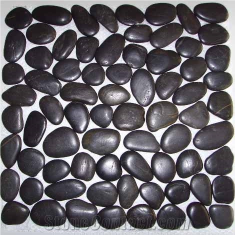 Black Granite Pebbles Stone Fb-003