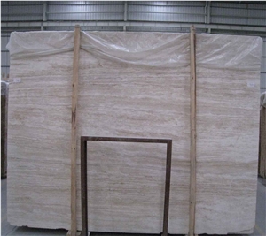 White Medium Travertine Slabs & Tiles, Turkey White Travertine