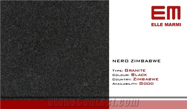 Nero Zimbabwe Granite Slabs & Tiles, Zimbabwe Black Granite