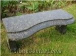 Grey Granite Garden Bench