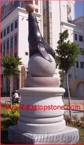 Granite Dolphin Animal Sculpture