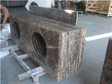 Dark Emperador Brown Marble Vanity Tops