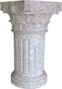Roman Column-Middel Flower White