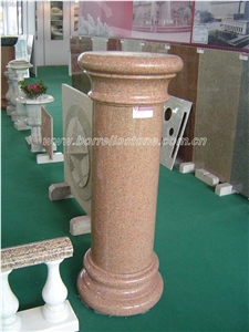 Pink Granite Stone Column