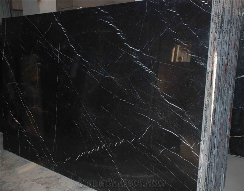 Chinese Marble Slabs "Black Marquina"