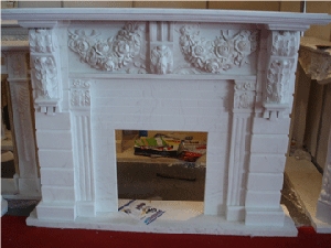 Fireplace - Snow White Marble