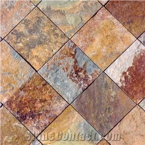 Multicolor Slate Slabs & Tiles