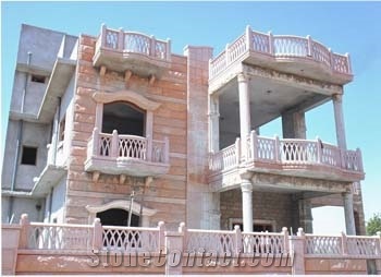 Jodhpur Pink Sandstone Wall Panel