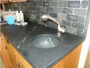 Undermount Bowl Sink in Brazilian Soapstone, Undermount Kitchen Sink