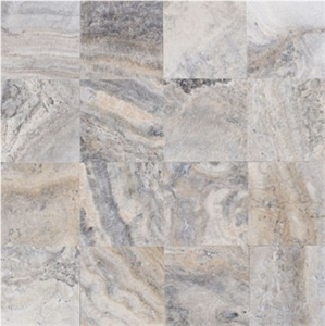 Travertine Silver Slabs & Tiles, Turkey Grey Travertine