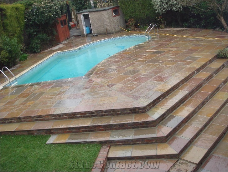 Raj Sandstone Pool Deck