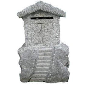 Grey Granite Carving Mail Box
