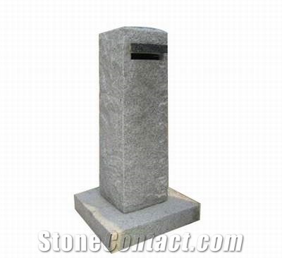 Natural Stone Carving Mail Box in Grey Color