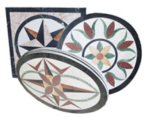 Waterjet Pattern Inlay Mosaic Tabletops