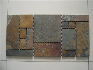 Hebei Rust Slate Mosaic Pattern