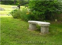Grey Granite Garden Bench