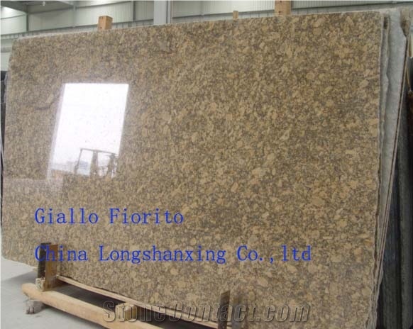 China Giallo Fiorito Granite Slabs & Tiles, China Yellow Granite