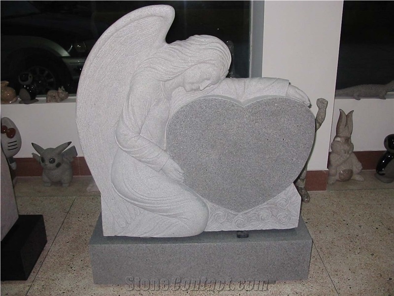 G603 Granite Angel Style Monument,Heart Tombstone